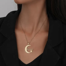 Load image into Gallery viewer, Moon Star Name Neclace