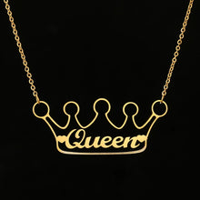 Load image into Gallery viewer, Crown Design Name Necklace