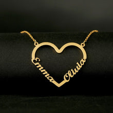 Load image into Gallery viewer, Couple Name Necklace ( Heart design-2)