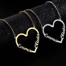 Load image into Gallery viewer, Couple Name Necklace ( Heart design-2)