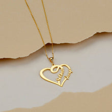 Load image into Gallery viewer, Double Name Heart Necklace (D-11)