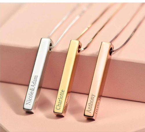 Custom Name Bar Necklace