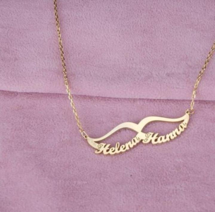 Angel Wings 2 Name Necklace (W1)