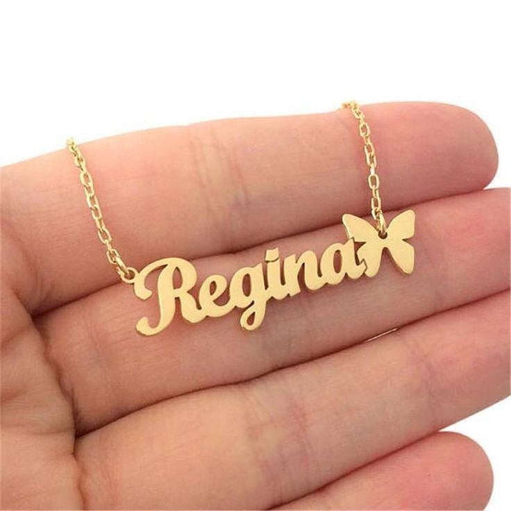 Name Necklace (Butterfly Design)