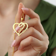Load image into Gallery viewer, Double Name Heart Necklace (D-11)
