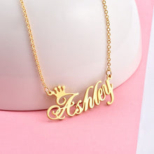 Load image into Gallery viewer, Custom Crown Name Necklace-II
