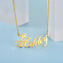 Load image into Gallery viewer, Custom Crown Name Necklace-II
